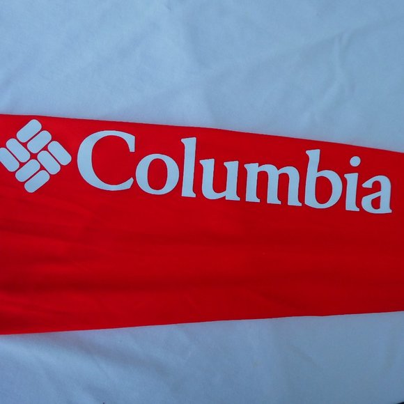 NEW Columbia Omni Shade Hoodie Performance Neon Orange V Neck Long Sleeve L - Picture 7 of 7